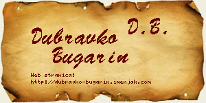 Dubravko Bugarin vizit kartica